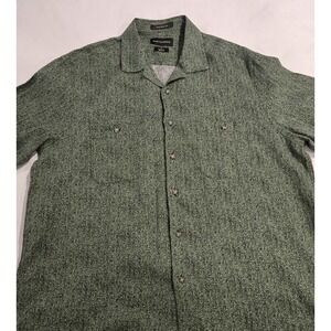 Paul Fredrick Classic Fit of Finest Pure Linen Men's Short Sleeve Button Up XL